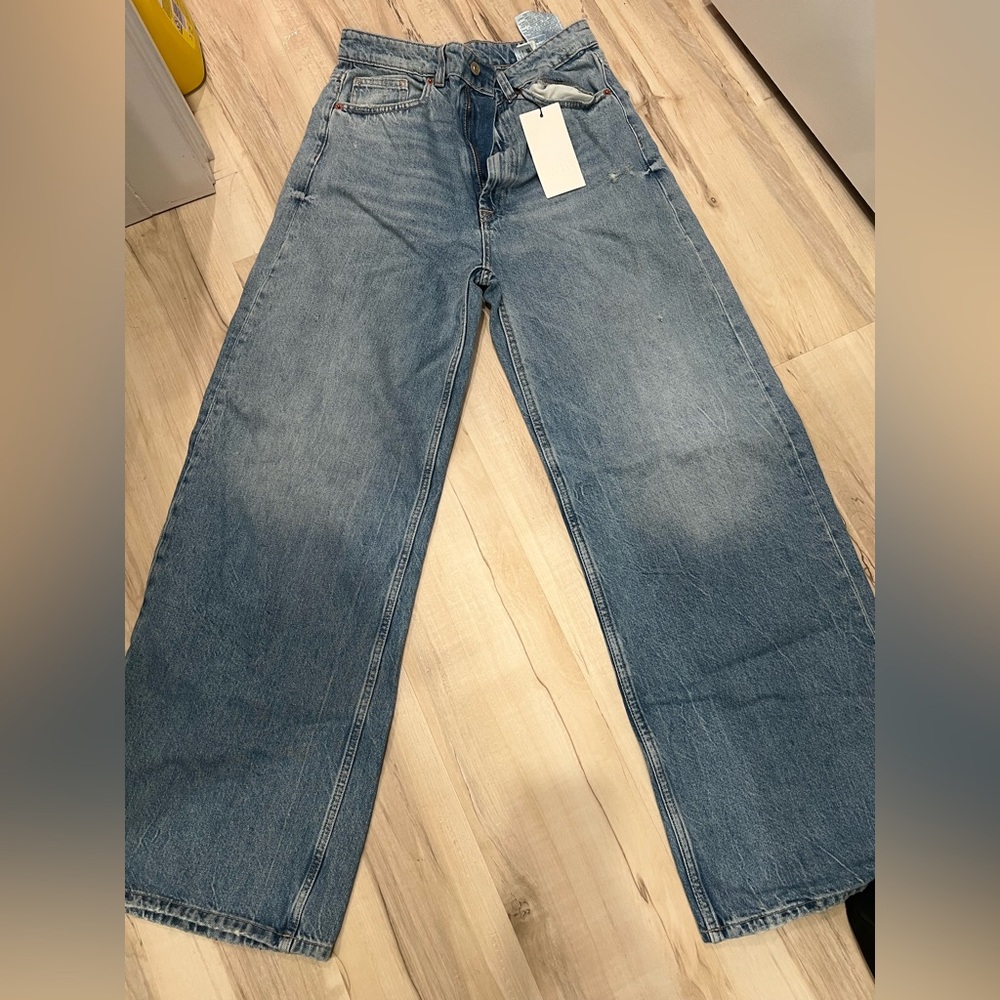 Zara Women's Blue Flare Jeans
